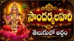 సౌందర్యలహరి తెలుగులో అర్థం | Soundarya Lahari Meaning in Telugu