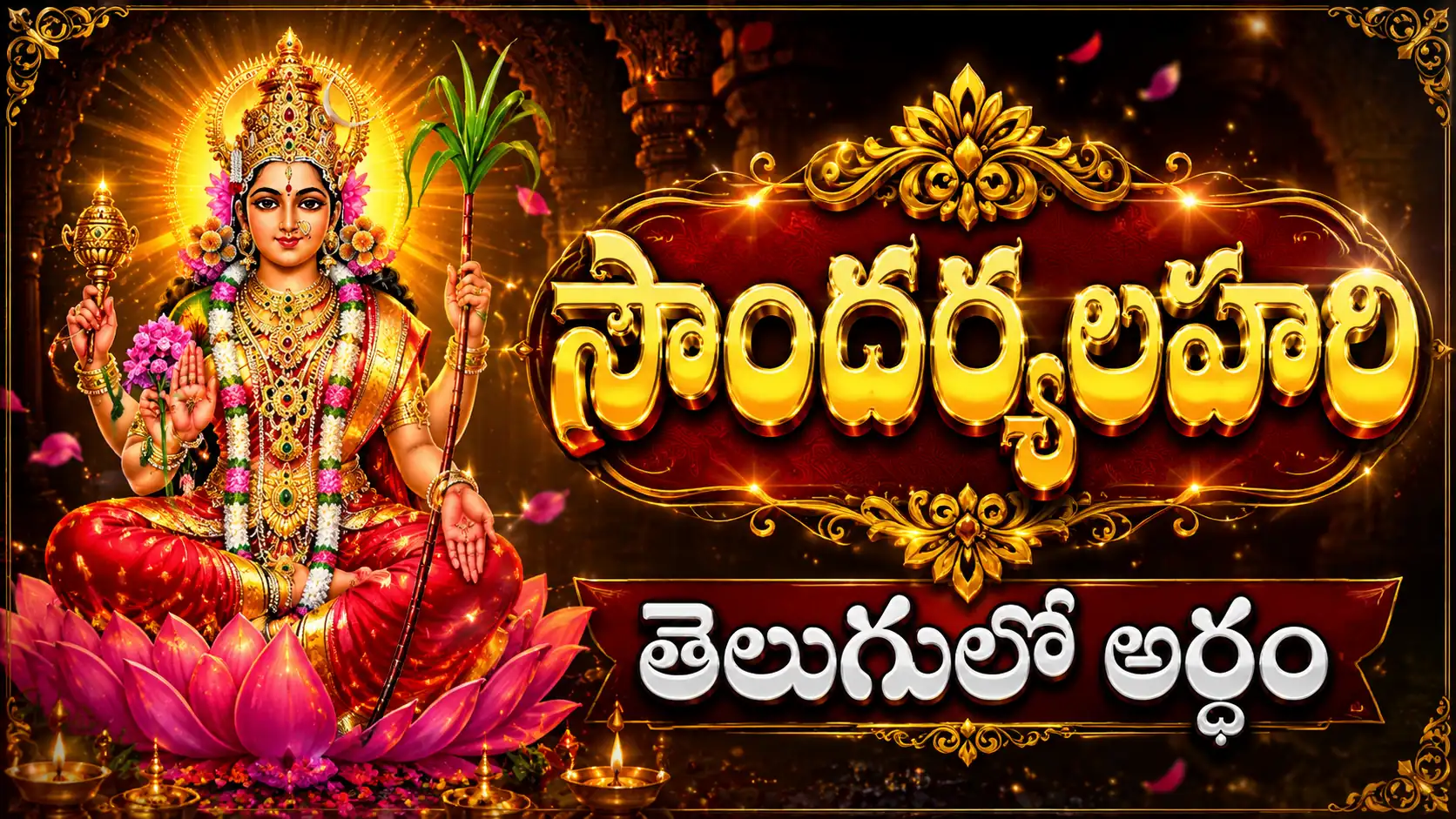 సౌందర్యలహరి తెలుగులో అర్థం | Soundarya Lahari Meaning in Telugu