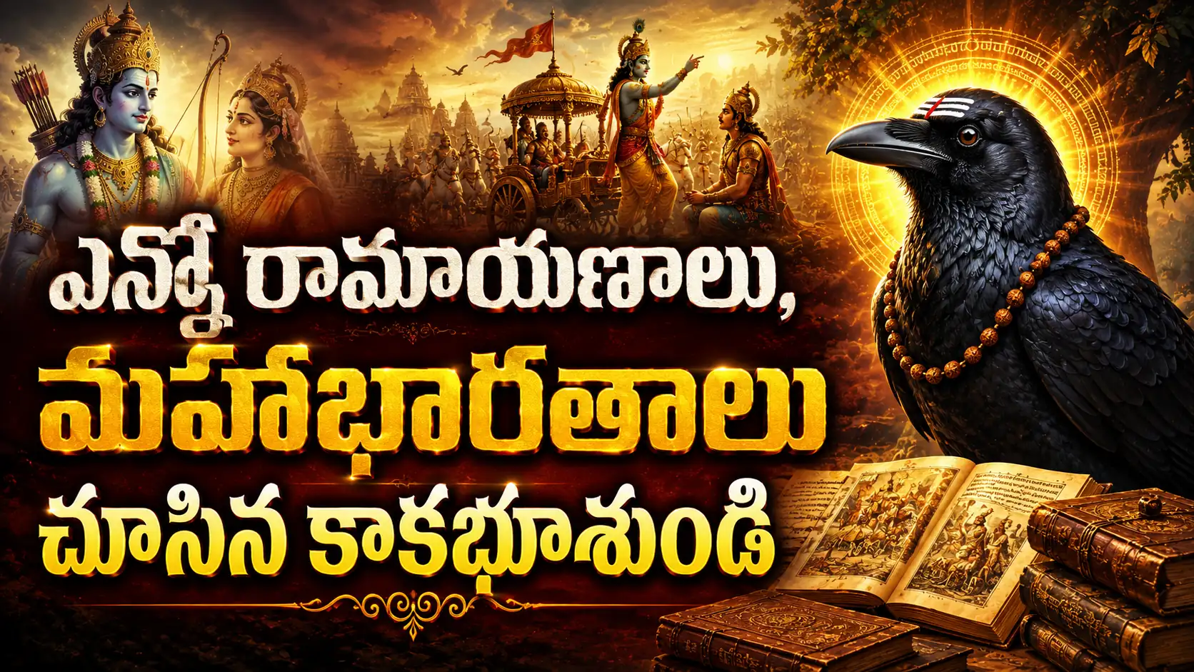 పురాణాల్లోని టైమ్ ట్రావెల్లర్ కాకభూశుండి అనేక కల్పాలను చూసిన అమర ఋషి కథను వివరిస్తున్న చిత్రం.