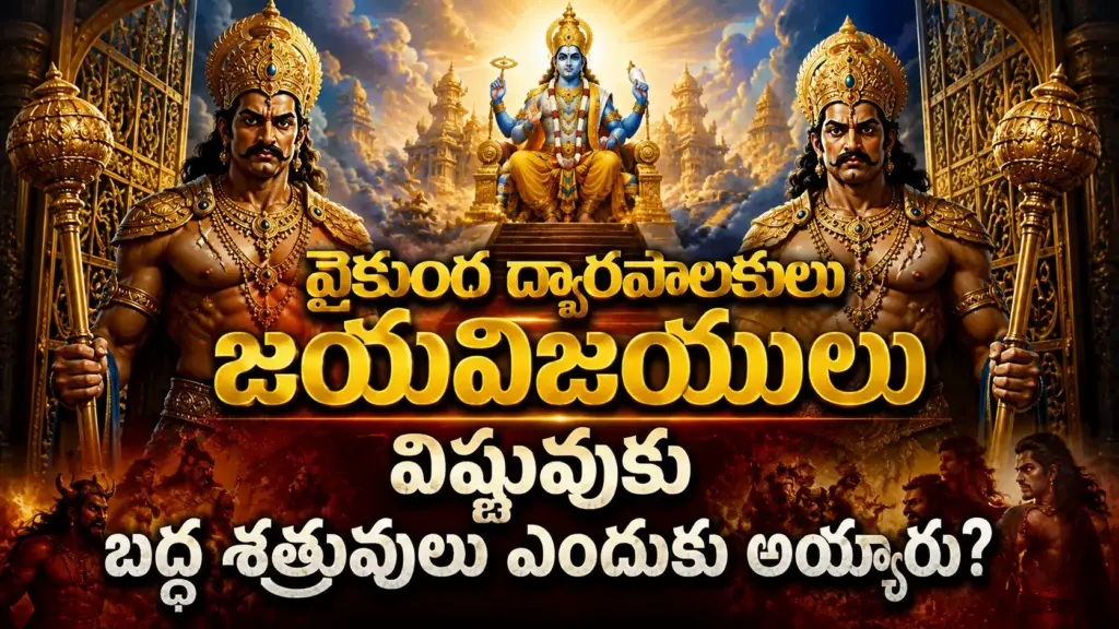 వైకుంఠ ద్వారపాలకులు జయవిజయులు – విష్ణువుకు బద్ధ శత్రువులు ఎందుకు అయ్యారు? జయవిజయుల మూడు జన్మల పురాణ కథ.