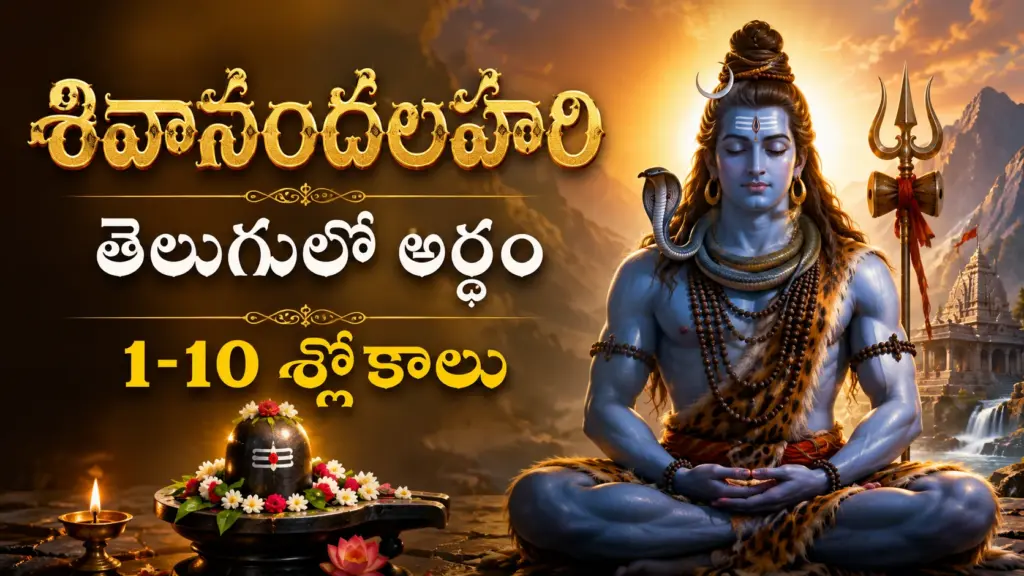 శివానందలహరి తెలుగులో అర్థం 1-10 శ్లోకాలు