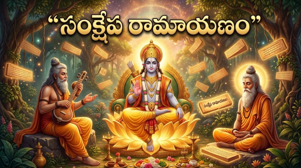 Sankshepa Ramayanam Telugu summary image of Lord Rama story