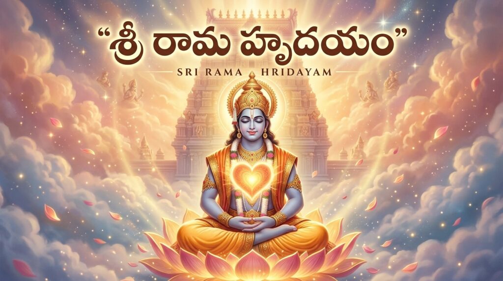 Sri Rama Hrudayam Telugu devotional image of Lord Rama