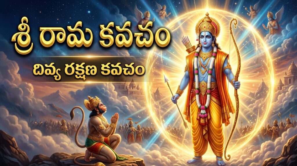 Sri Rama Kavacham Telugu devotional image of Lord Rama