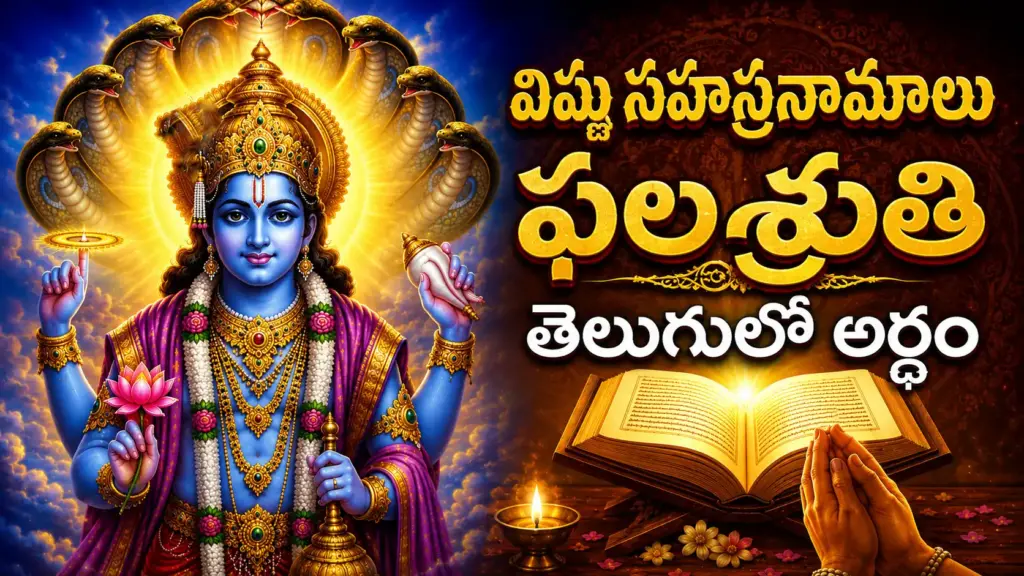 శ్రీ విష్ణు సహస్రనామ ఫలశ్రుతి పూర్తి తెలుగులో అర్థం మరియు ఫలితాలు