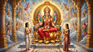 శివలింగం, బిల్వదళాలు, అభిషేకం మరియు ఆలయ నేపథ్యంతో శ్రావణ మాస మహాత్మ్యాన్ని సూచించే భక్తిమయ దృశ్యం.