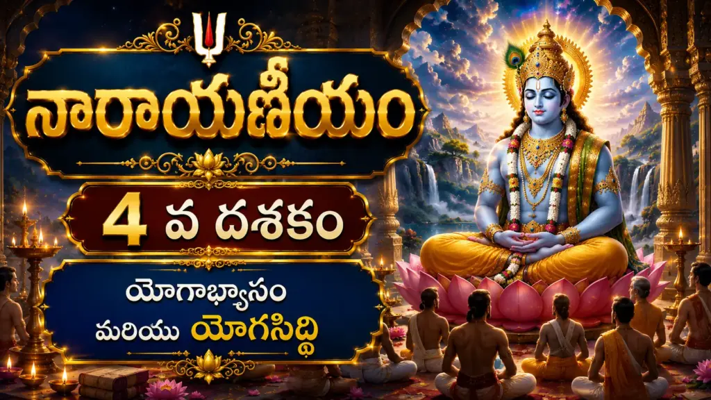చతుర్థ దశకం యోగాభ్యాసం మరియు యోగసిద్ధి – భగవంతుని ధ్యానంలో లీనమైన యోగి
