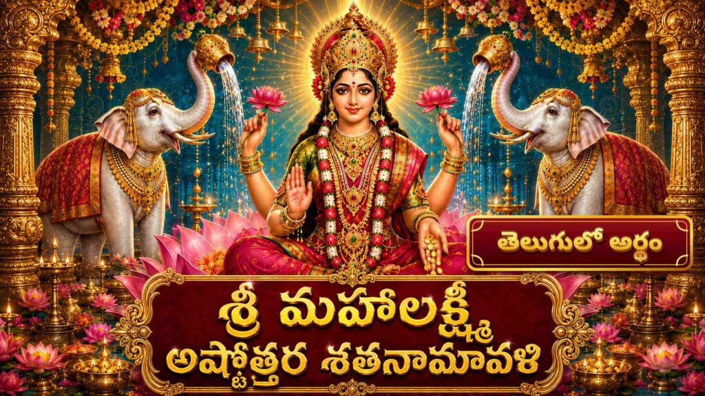 శ్రీ మహాలక్ష్మీ అష్టోత్తర శతనామావళి 108 నామాలు తెలుగులో అర్థంతో