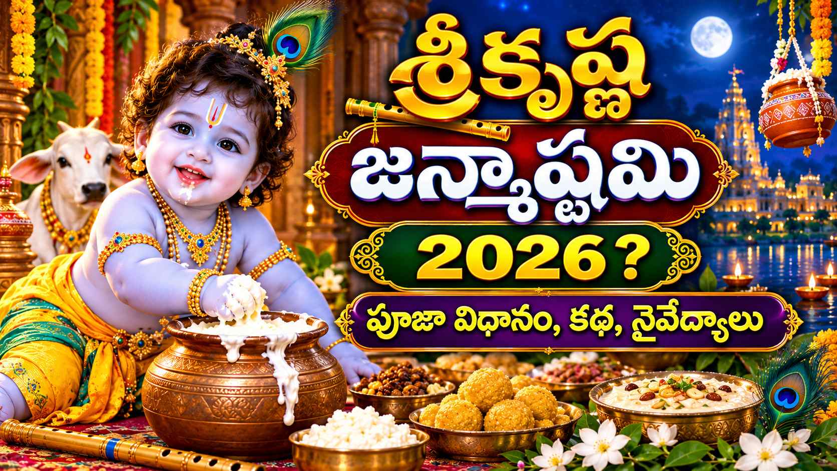 శ్రీకృష్ణ జన్మాష్టమి 2026 బాలకృష్ణుడి పూజ
