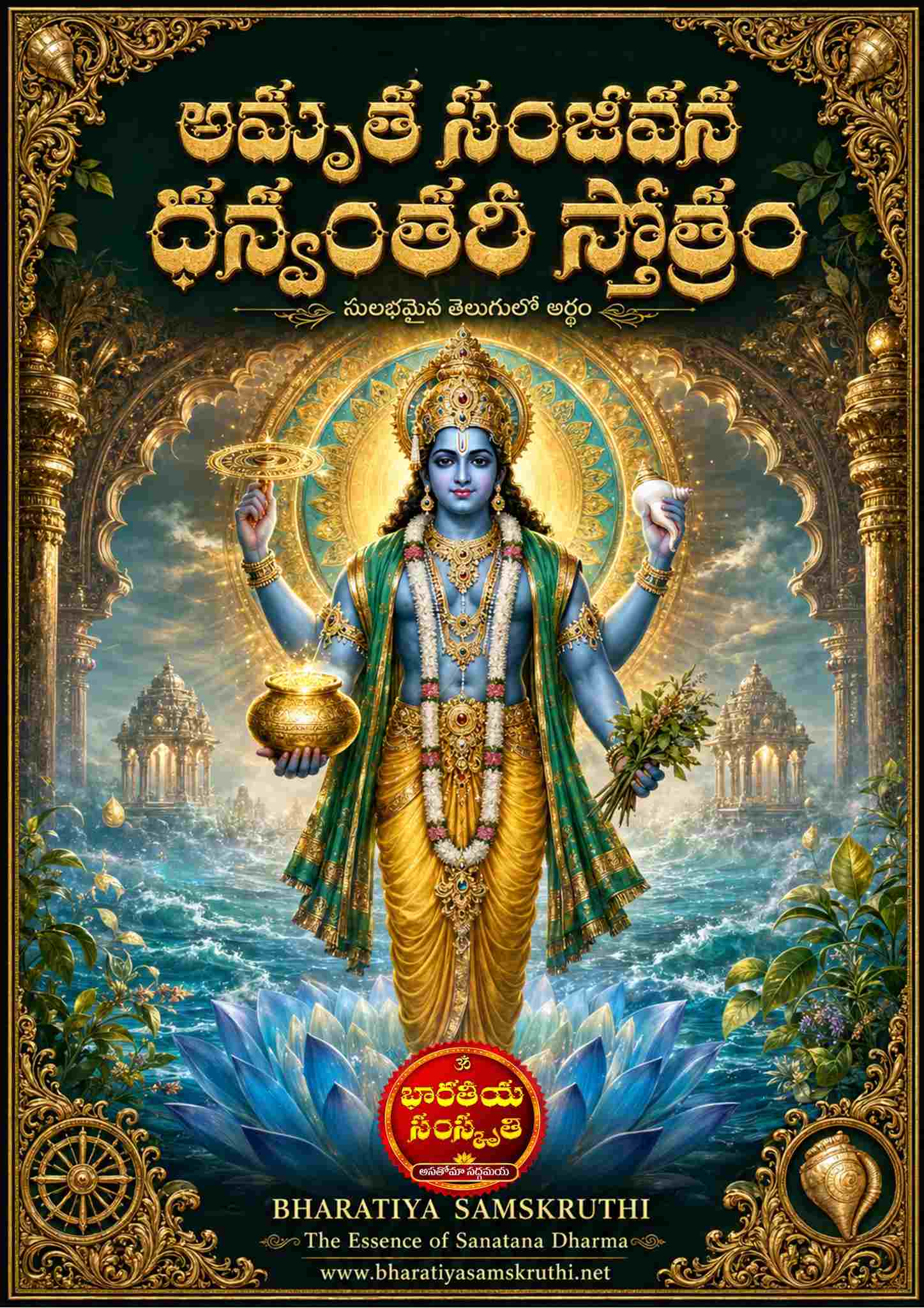 అమృత సంజీవన ధన్వంతరి స్తోత్రం తెలుగు అర్థం – Dhanvantari Stotram Telugu Meaning