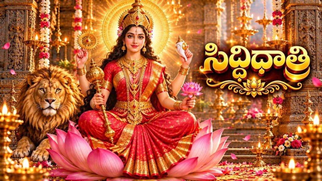 సిద్ధిధాత్రి దేవి – నవదుర్గలలో తొమ్మిదవ రూపం కమలాసనంపై