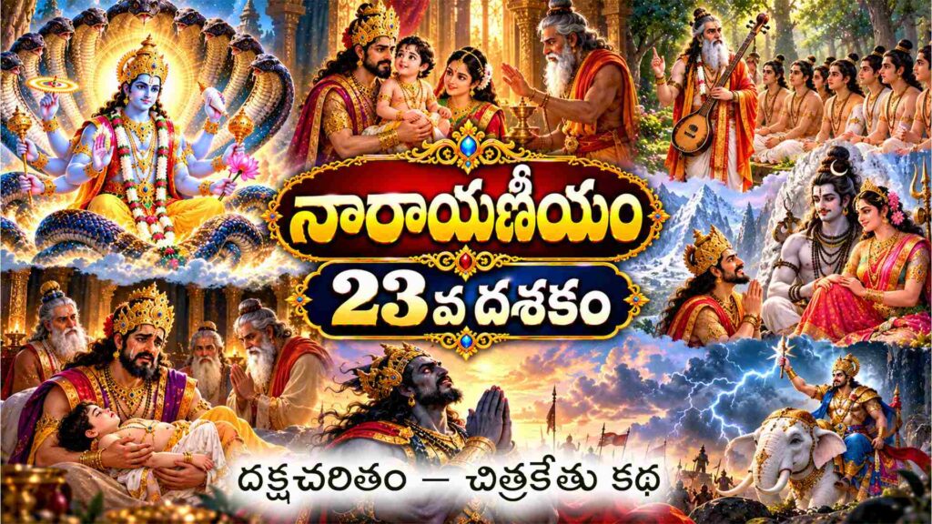 నారాయణీయం 23వ దశకం – దక్షచరితం మరియు చిత్రకేతు మహారాజు