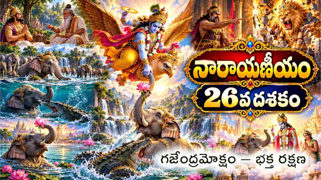 నారాయణీయం 26వ దశకం – గజేంద్రునికి శ్రీహరి రక్షణ