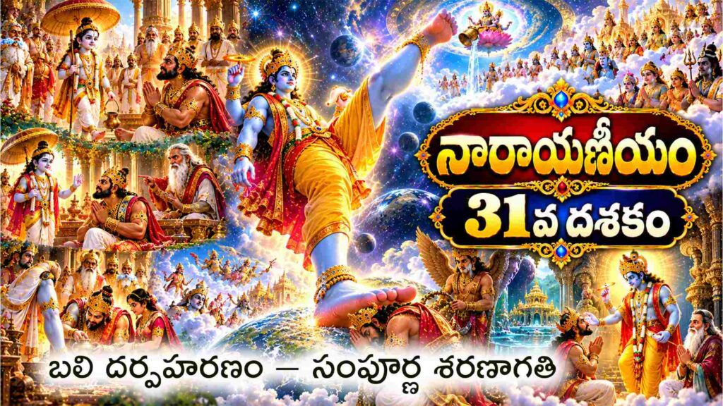నారాయణీయం 31వ దశకం – వామనుని త్రివిక్రమ రూపం మరియు మహాబలి
