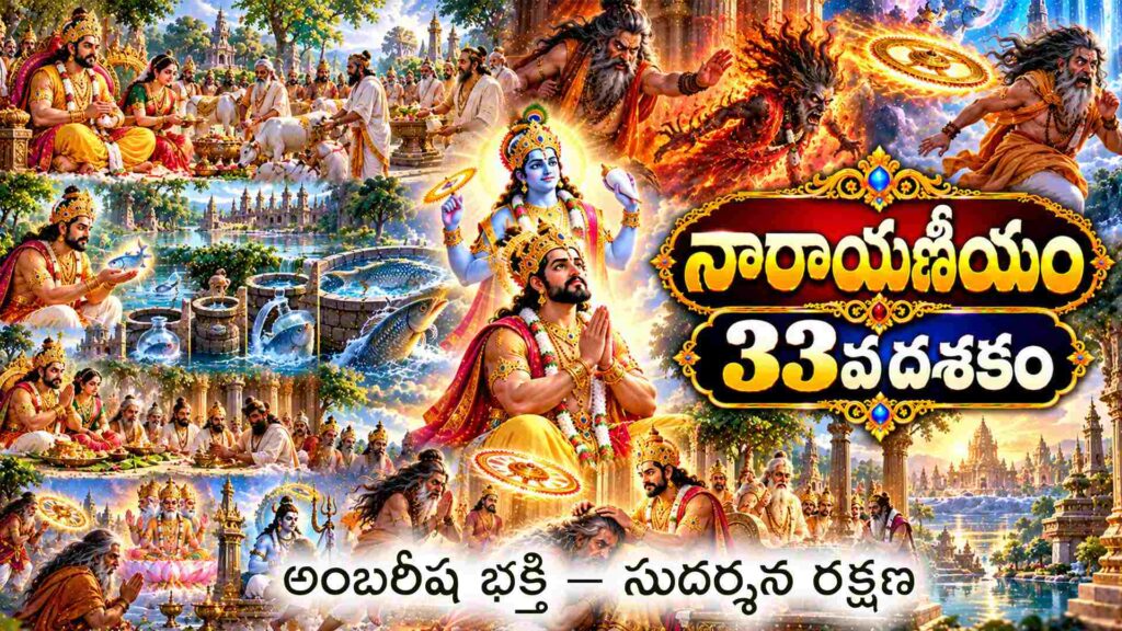నారాయణీయం 33వ దశకం – అంబరీష మహారాజు భక్తి మరియు సుదర్శన రక్షణ