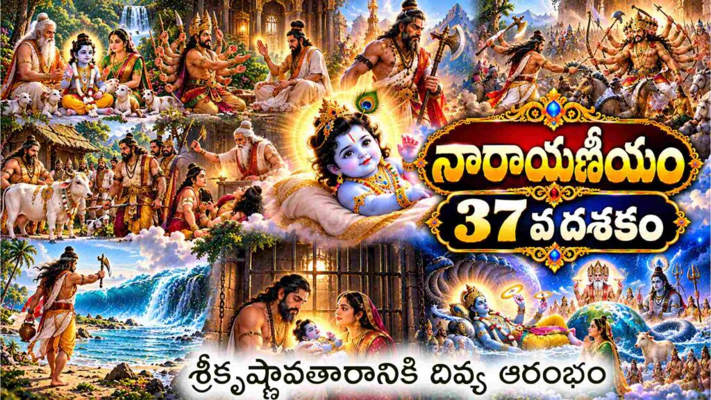 నారాయణీయం 37వ దశకం – శ్రీకృష్ణ అవతారానికి పూర్వ ఘట్టాలు